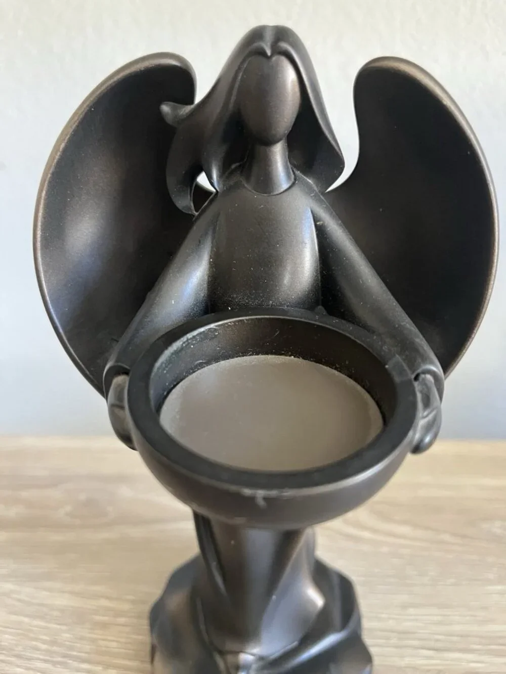 Vintage Party Lite Tea Light Angel Christmas Bronze Finish 8-1/4